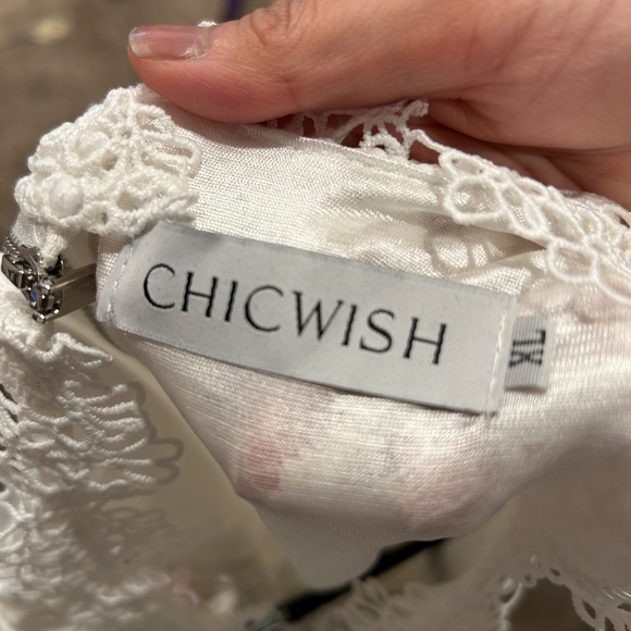 Chicwish White Lace Sleeveless Top Size XL - Picture 5 of 5